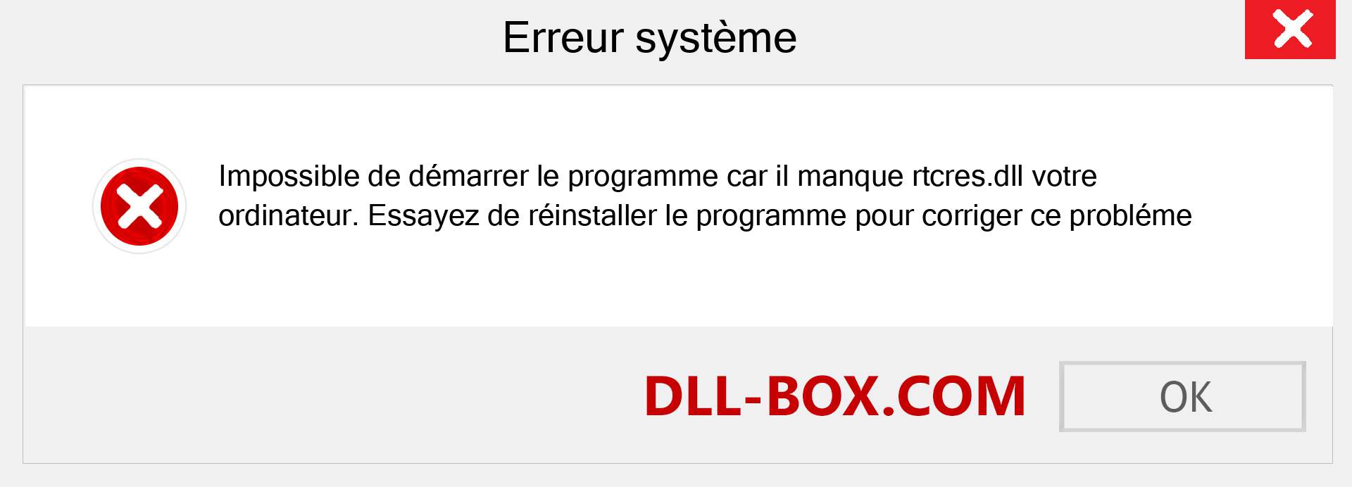 Le fichier rtcres.dll est manquant ?. Télécharger pour Windows 7, 8, 10 - Correction de l'erreur manquante rtcres dll sur Windows, photos, images